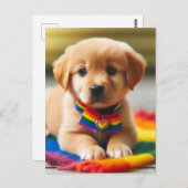 Adorable Prive Puppy Postkarte (Vorne/Hinten)