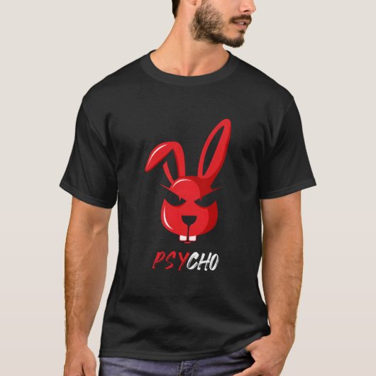 Adorable Psycho Weird Bunny Rabbit T-Shirt (Vorderseite)