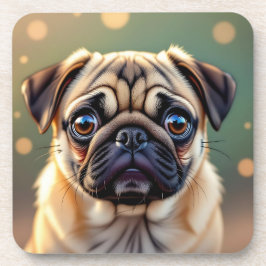 Adorable Pug Close up | Cute Dog Getränkeuntersetzer