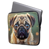 Adorable Pug Close up | Cute Dog Personalized Laptopschutzhülle (Vorderseite Links)