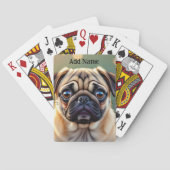 Adorable Pug Close up | Cute Dog Personalized Spielkarten (Rückseite)