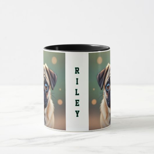 Adorable Pug Close up | Cute Dog Personalized Tasse (Zentrum)