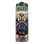 Adorable Pug Close up | Cute Dog Personalized Thermosbecher (Vorderseite)