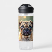Adorable Pug Close up | Cute Dog Personalized Trinkflasche (Vorderseite)