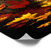 Adorable Pug With Forest Leaves Cozy Autumn Dog Fa Poster (Ecke)