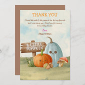 Adorable Pumpkin Baby Dusche Danke Karten (Vorne/Hinten)