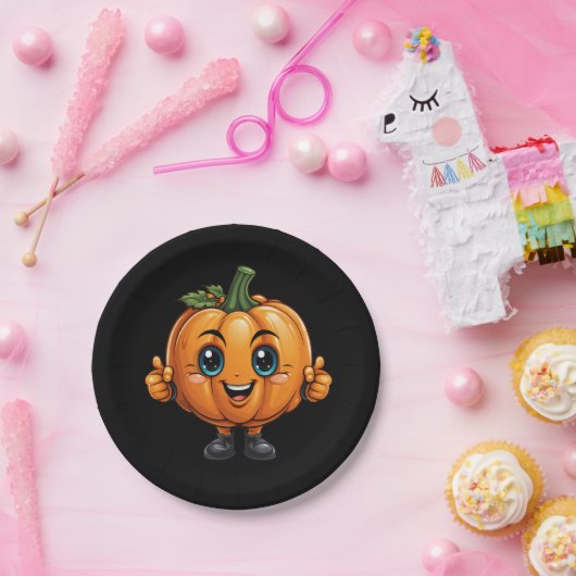 Adorable Pumpkin mit Schuhen Pappteller (Party)