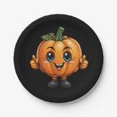 Adorable Pumpkin mit Schuhen Pappteller (Vorderseite)