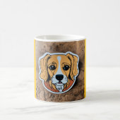 "Adorable Pup Perched on a Cup" Kaffeetasse (Mittel)