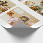Adorable Puppies in Baby Clothes Unisex Geschenkpapier (Ecke)