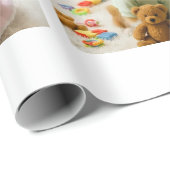 Adorable Puppies in Baby Clothes Unisex Geschenkpapier (Rolleneckpunkt)