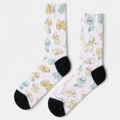 Adorable Puppy Crew Socks Socken (Linkes Detail)