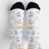 Adorable Puppy Crew Socks Socken (Oben)