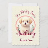 Adorable Puppy Dog Einladung (Vorderseite)