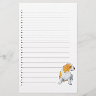 Adorable Puppy Dog Lined Stationery Briefpapier