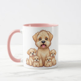 Adorable Puppy Family Tasse - Perfektes Geschenk f