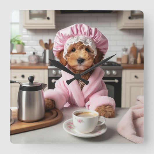 Adorable Puppy Funny Docking Uhr (Vorderseite)