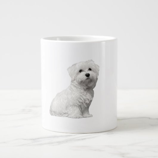 Adorable Puppy Maltese Lili Jumbo-Tasse (Vorderseite)