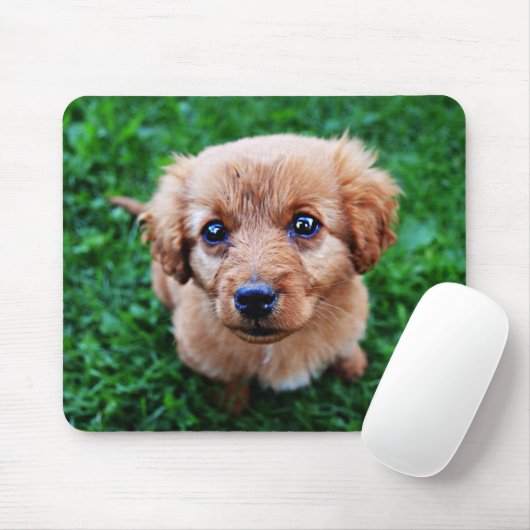 Adorable Puppy Photo Mousepad (Mit Mouse)