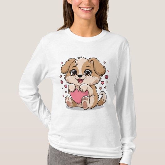 Adorable Puppy T - Shirt - Eine Touch von Cutenes (Vorderseite)