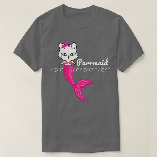 Adorable Purrmaid T Women Girls Mermaid s T-Shirt (Design vorne)