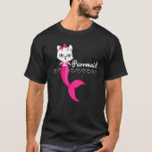 Adorable Purrmaid White Cat Cute Mermaid Beach Gir T-Shirt (Vorderseite)
