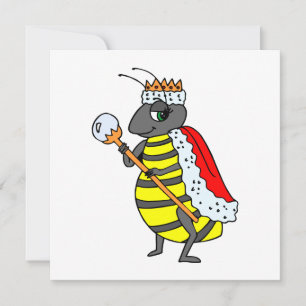 Adorable Queen Bee Cartoon Einladung