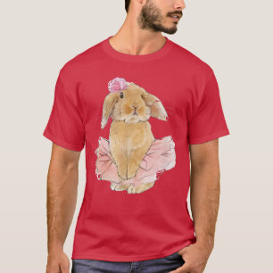 Adorable Rabbit Ballerina Portrait Niedlich Ostern T-Shirt