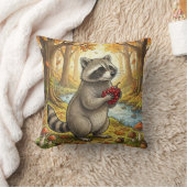 Adorable Raccoon Forest Animals Kissen (Decke)