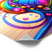 Adorable Rainbow Butterfly macht glücklich Poster (Ecke)