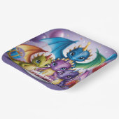 Adorable Rainbow Dragons Pappteller (Gewinkelt)