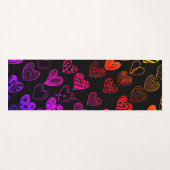 Adorable Rainbow Heart Scribble Zeichnend Yogamatte (Vorderseite (Horizontal))