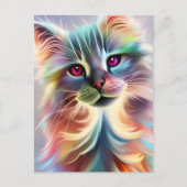 Adorable Rainbow Kitty Postkarte (Vorderseite)