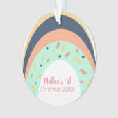Adorable Rainbow Sprinkles Confetti 1. Weihnachten Ornament (Vorderseite)