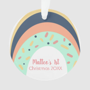 Adorable Rainbow Sprinkles Confetti 1. Weihnachten Ornament