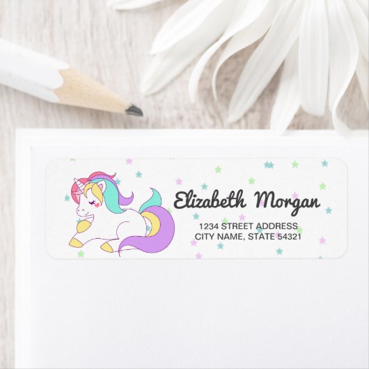 Adorable Rainbow Unicorn, Sterne (Insitu)