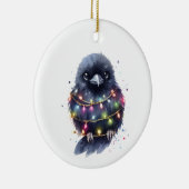 Adorable Raven Christmas Keramik Ornament (Rechts)