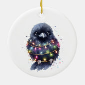 Adorable Raven Christmas Keramik Ornament (Hinten)