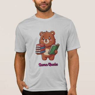 Adorable Reading Bear with Books T-Shirt
