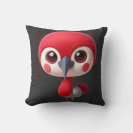 Adorable Red Bird Character Kissen