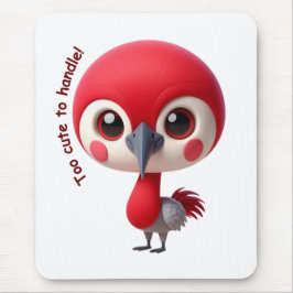 Adorable Red Bird Character Mousepad