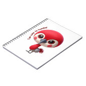 Adorable Red Bird Character Notizblock (Linke Seite)