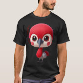 Adorable Red Bird Character T-Shirt (Vorderseite)