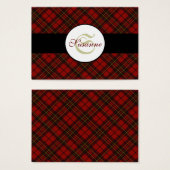 Adorable Red Christmas tartan Monogram (Vorne & Hinten)