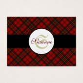 Adorable Red Christmas tartan Monogram (Vorderseite)