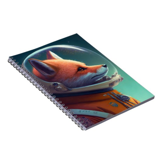 Adorable Red Fox Astronaut-Notebook Notizblock (Rechte Seite)