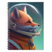 Adorable Red Fox Astronaut-Notebook Notizblock (Vorderseite)