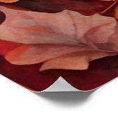 Adorable Red Fox Familie im Herbst Poster (Ecke)