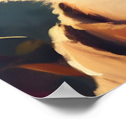 Adorable Red Fox in Kleidung Poster (Ecke)