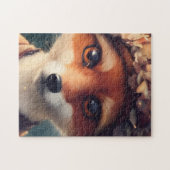 Adorable Red Fox in Winterkleidung Puzzle (Horizontal)